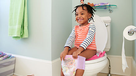 Huggies tips and advice on potty training your toddler.